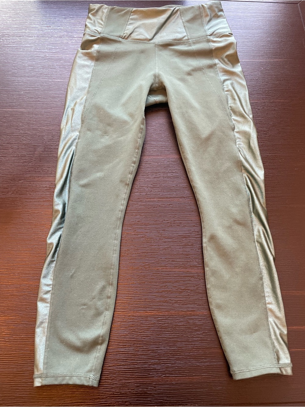 Fabletics High Waisted Powerhold 7/8 Leggings Sz Sm Deep Emerald Green